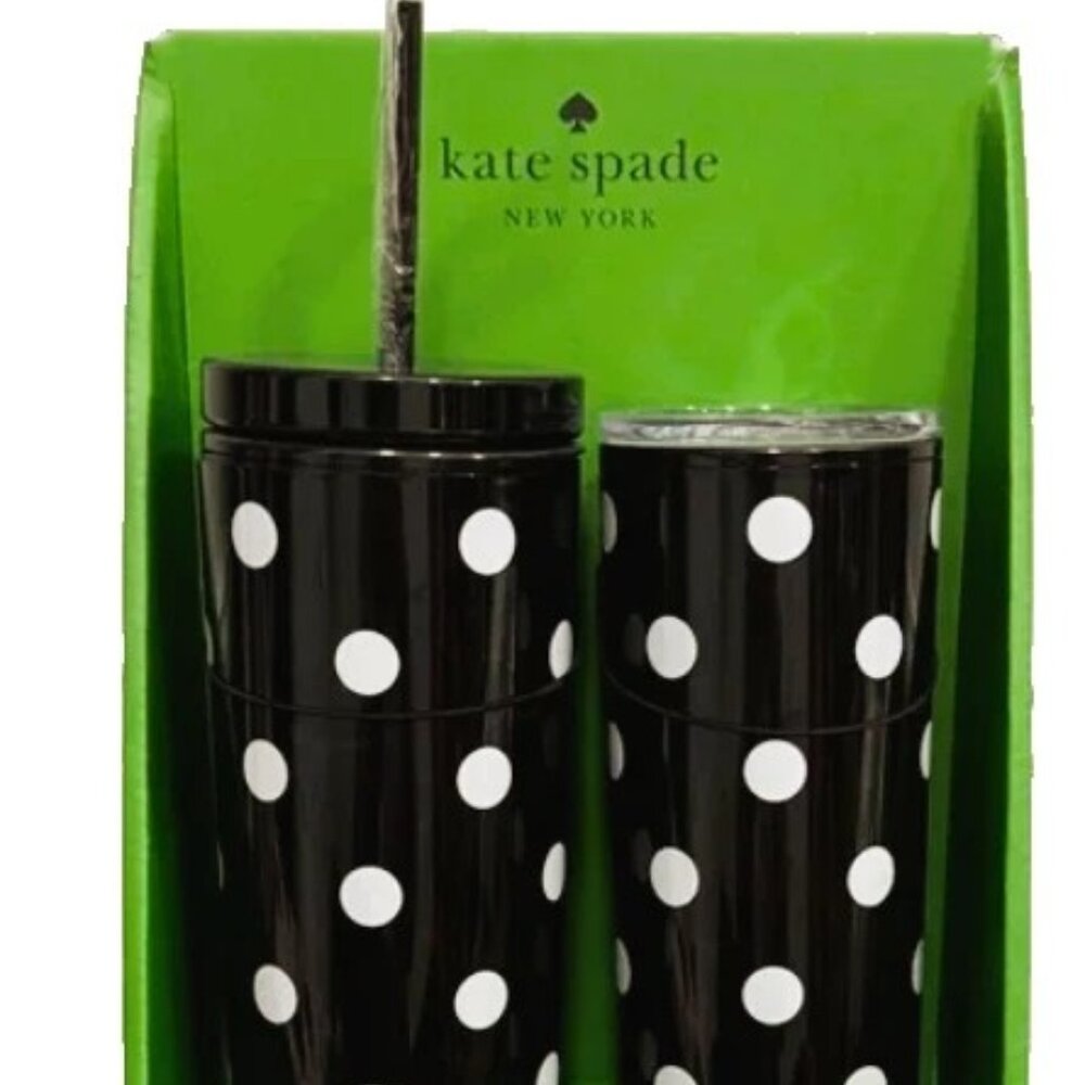 NWT Kate Spade Polka Dot Tumbler Set